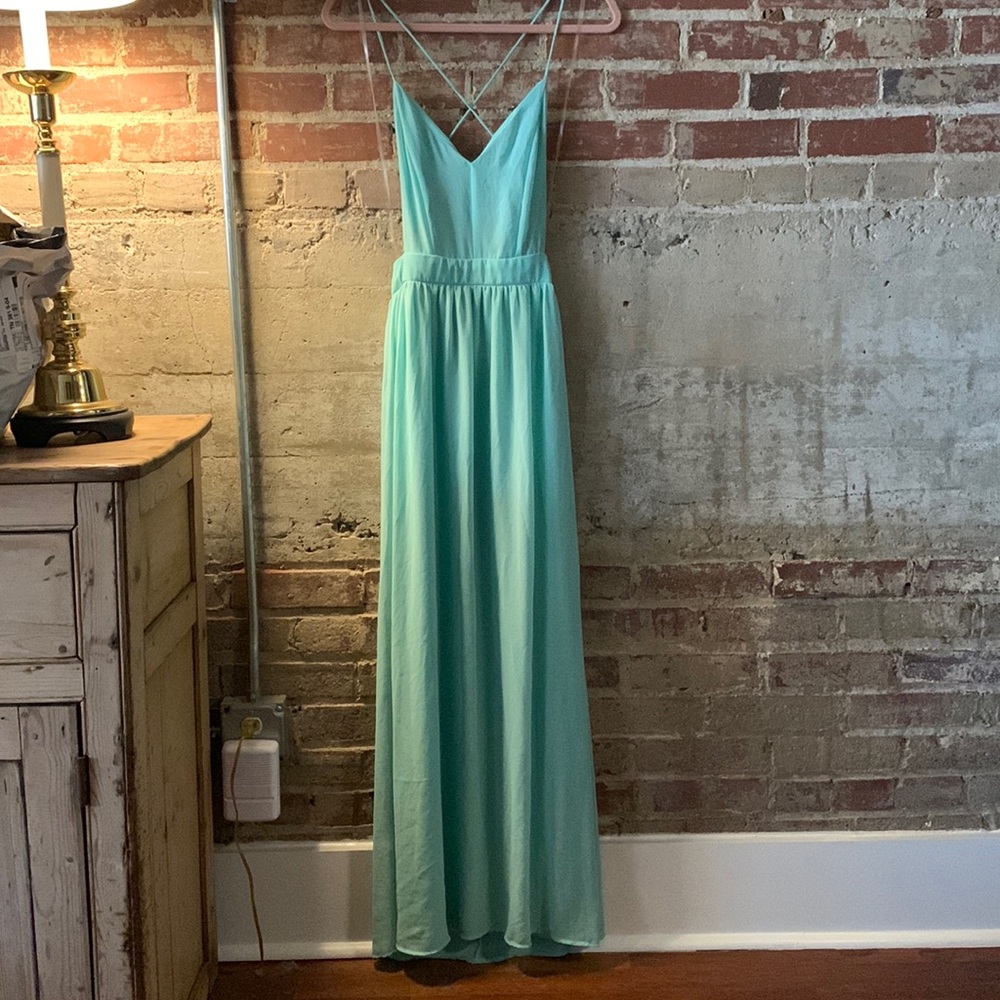 Lulu’s Aqua maxi dress